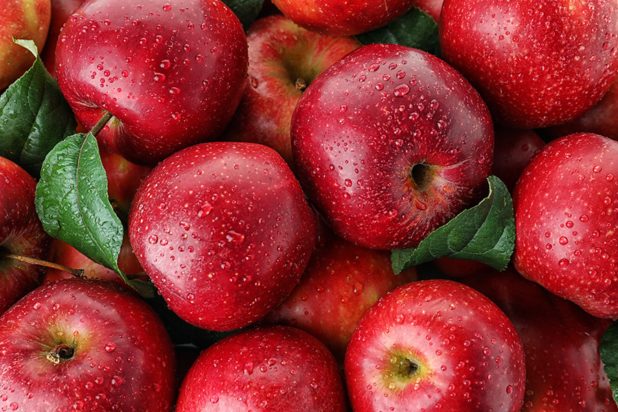 Gesunde Ernährung durch frische Äpfel